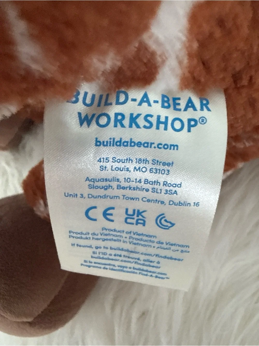 Build-A-Bear Brown & White Longhorn Plush